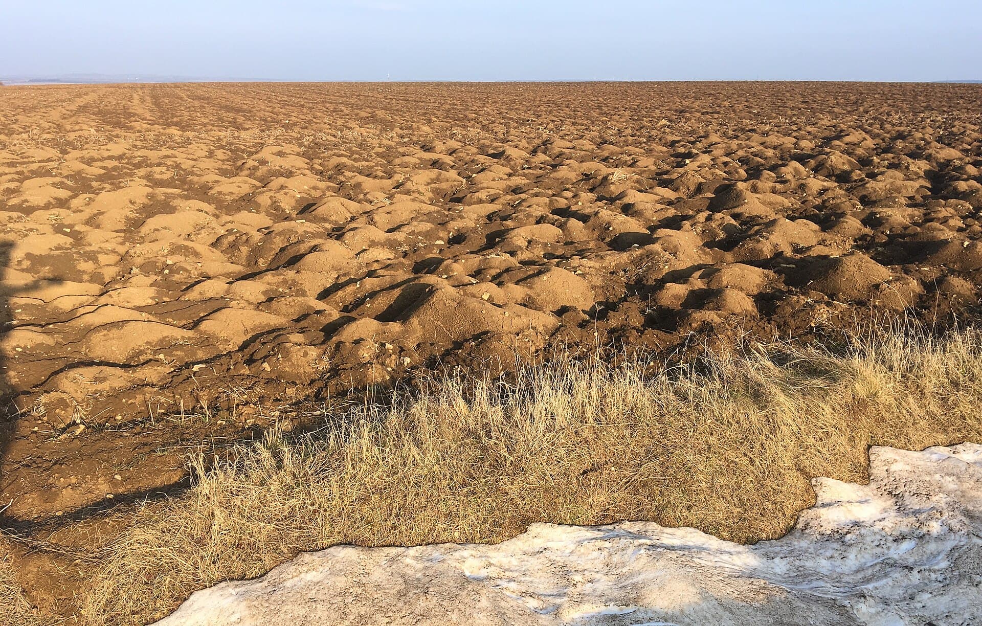 Landwirtschaftliche Maschinen und Felder in der Region